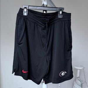 Nike Black Shorts with Red Swoosh